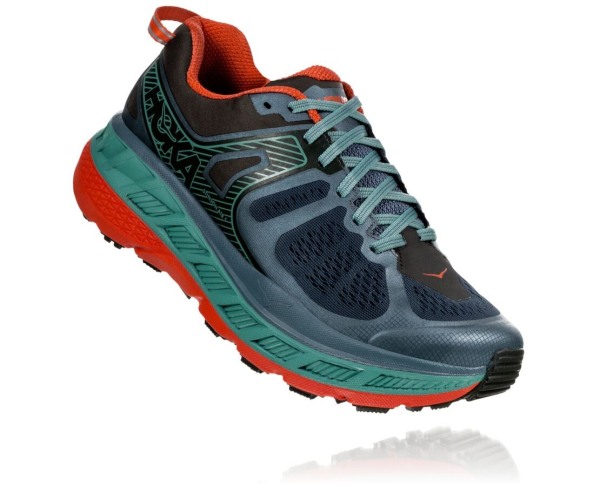 Hoka One One Stinson ATR 5 Mens UK - Blue Trail Running Shoes - HCSOZ8740